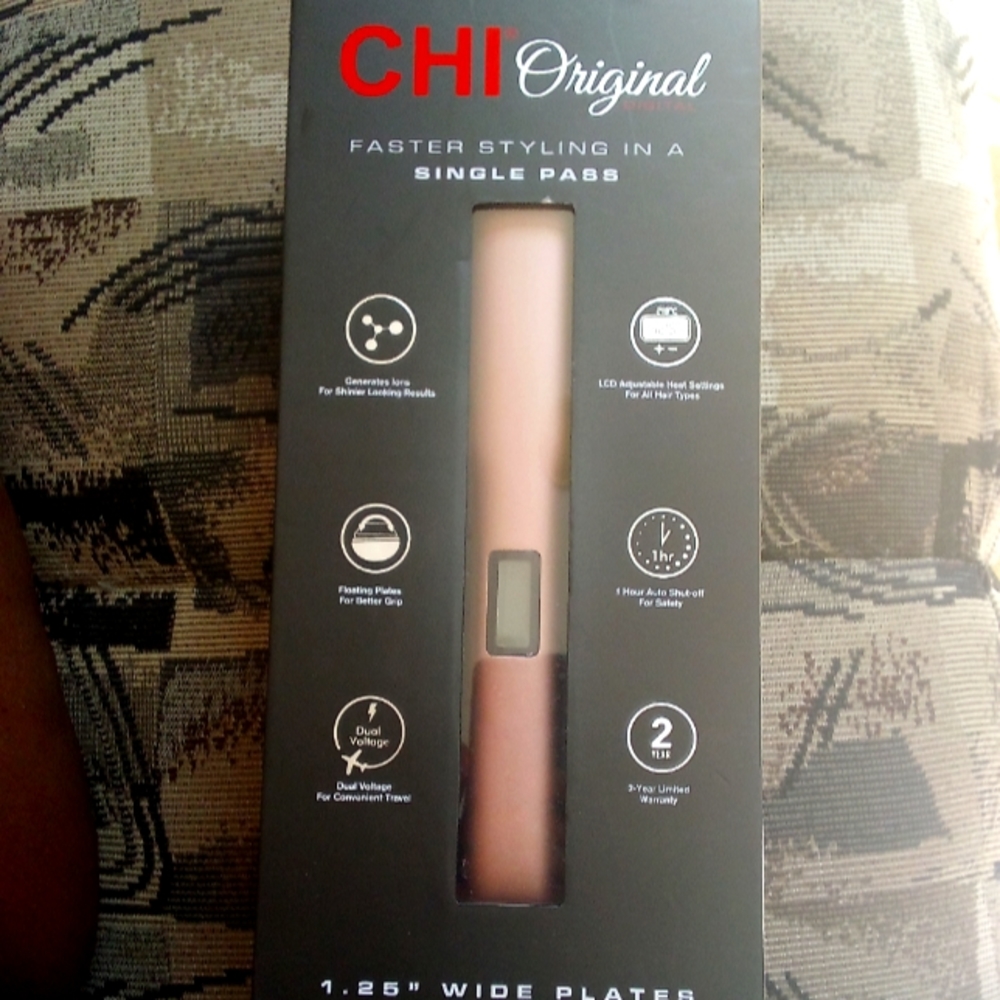 New in Box; CHI: Original Digital Flat Iron "Pink"